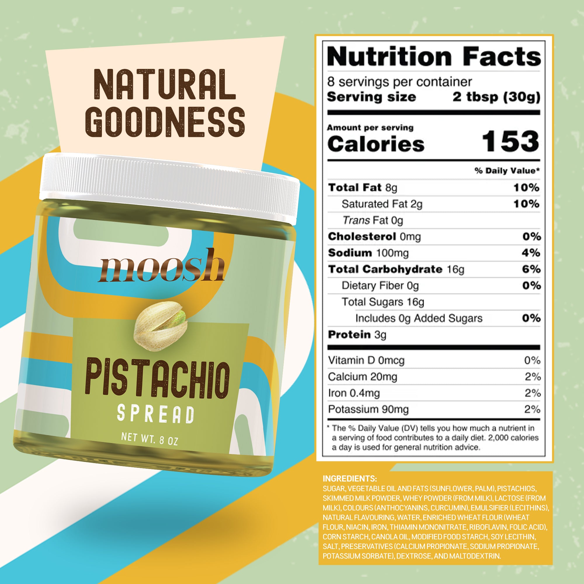 Pistachio Cream, Paste, Spread, Pistachio Cream for Dubai Chocolate Bar, 8 oz